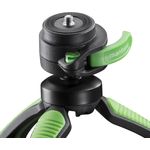 Walimex Mantona kaleido Gaia Mini 3-Bein Tisch- und Handstativ (inkl. Kugelkopf (1/4" ) Anschluss, Wasserwage und Handschlafe) lime grün (1021407)