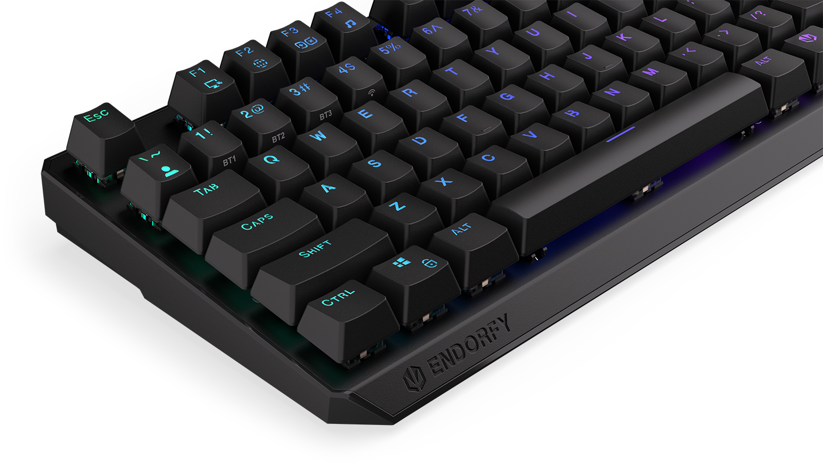 ENDORFY Thock TKL Wireless Red Mechanische Tastatur Kabellos Bluetooth USB RGB Schwarz