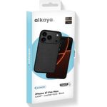 alkaya LUCID Handy Schutzhülle Leather Case f. Magsafe iPhone 17Pro Max schwarz (CS-20171)