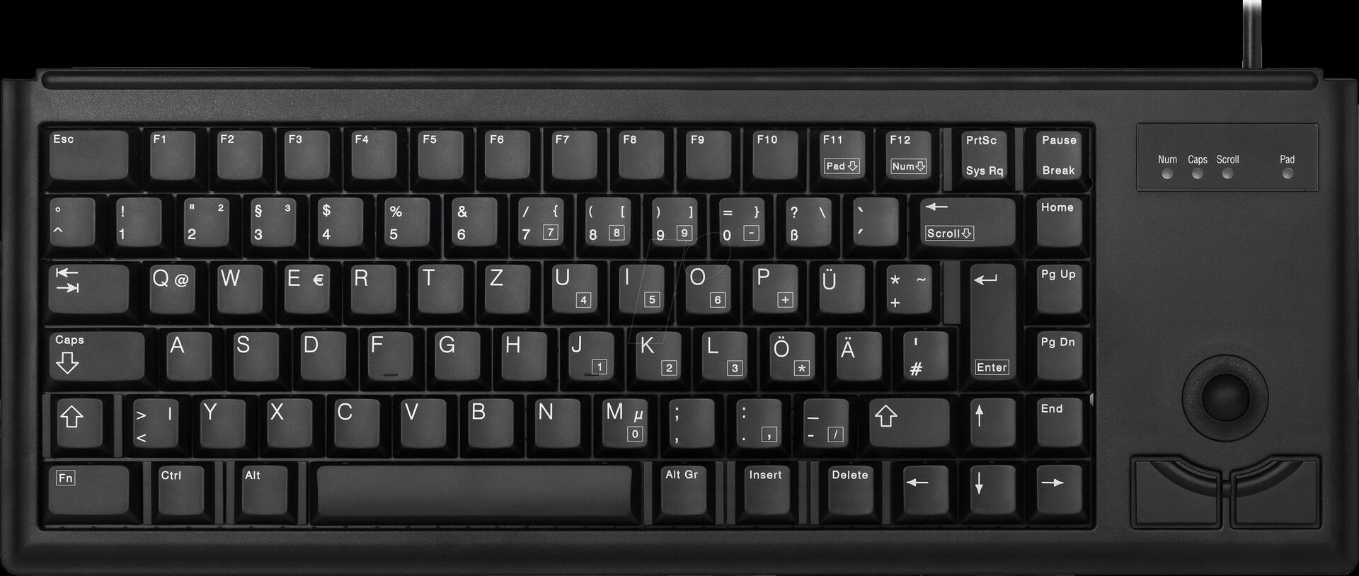 CHERRY TAS G84-4400LUBBE-2 schwarz Trackball USB Belgien