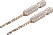 Dewalt DT20601-QZ HSS-G Metall-Spiralbohrer 2 Stück 2.5 mm Gesamtlänge 60 mm korrosionsgeschützt Sechskant 2 St. (DT20601-QZ)