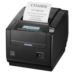 Citizen CT-S801III, 8 Punkte/mm (203dpi), Cutter, USB, schwarz Bondrucker, Thermodirekt, Auflösung: 8 Punkte/mm (203 dpi), Medienbreite (max): 58/60/80/82,5 mm, Druckbreite (max.): 80 mm, Rollendurchmesser (max.): 83mm, Geschwindigkeit (max.): 500 mm/Sek, Cutter, Anschluß: USB (Typ B), inkl.: Netzteil, Netzkabel (EU), Bonrolle, QSG, separat bestellen: Schnittstelle, Farbe: schwarz (CTS801IIIS3NEBPXX)