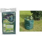 BRÜDER MANNESMANN Gartensack, 272 Liter, Polypropylen, grün aus reißfestem Kunststoffgewebe, selbststehend durch - 1 Stück (M63630)