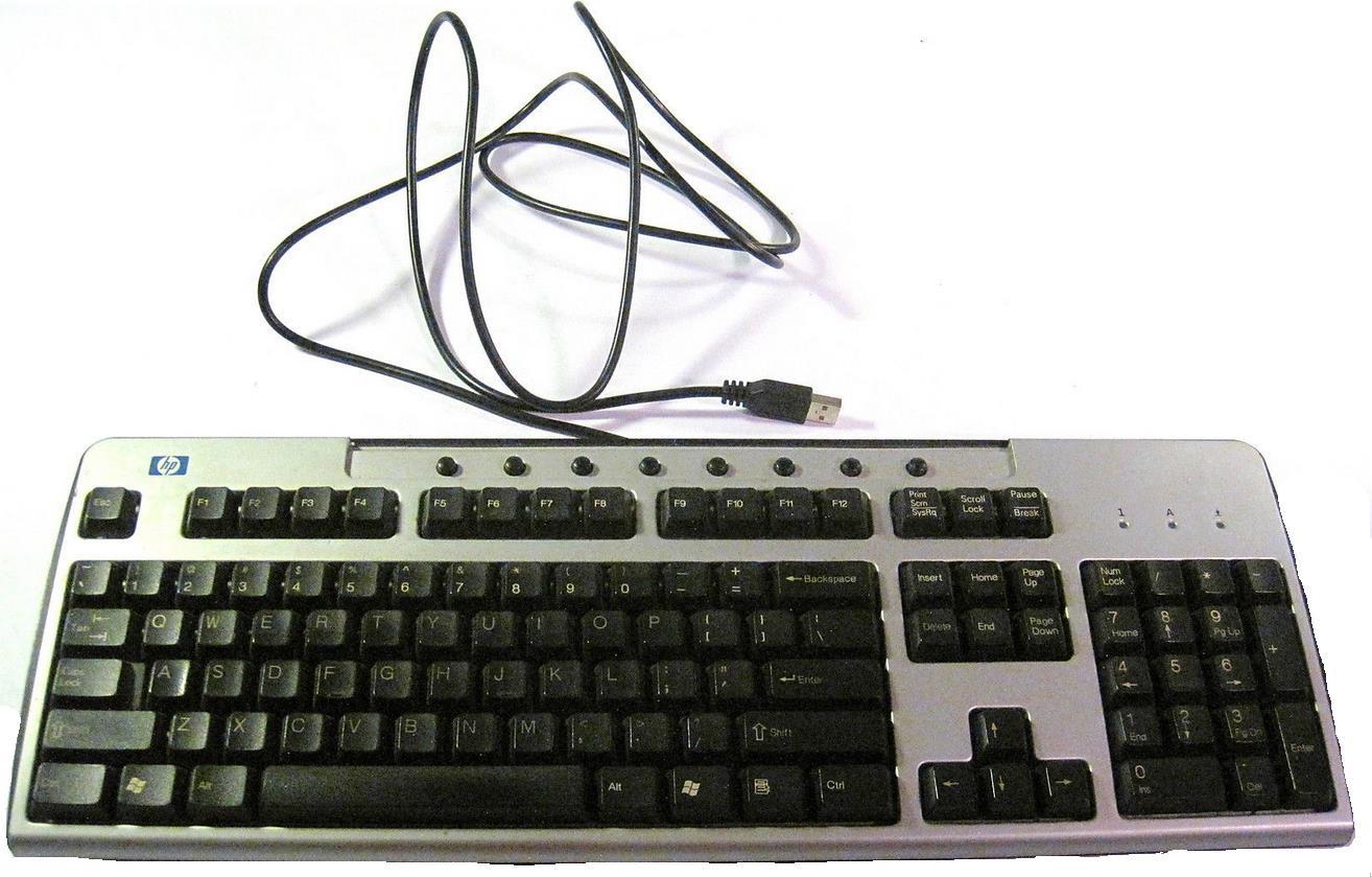 HP 324634-071 Tastatur USB Spanisch Schwarz - Silber (324634-071)
