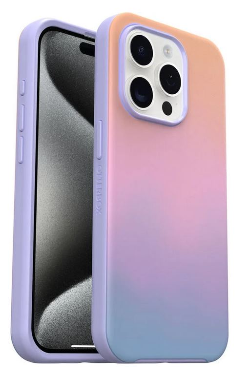 OtterBox Symmetry MagSafe Hülle für iPhone 15 Pro Soft Sunset ombre (77-93357)