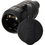 Sygonix SY-6618474 Schutzkontaktkupplung TPE 250 V/AC Schwarz IP44 (SY-6618474)