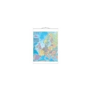 FRANKEN Europakarte, laminiert, 970 x 1.370 mm Karte mit Metallleisten oben und unten, beschriftbar (KAM700)