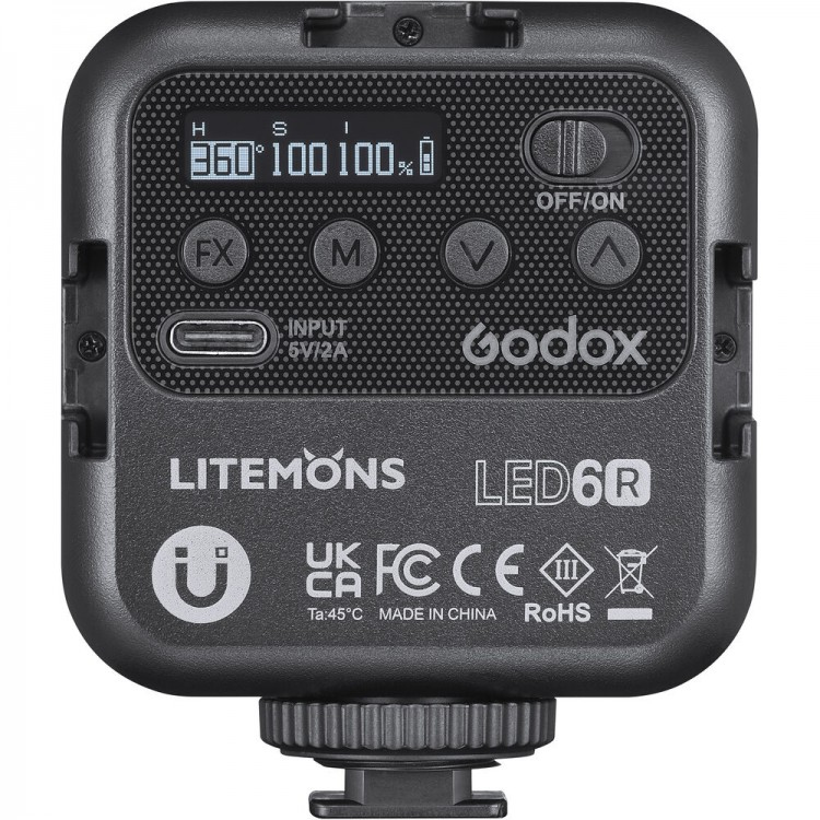 Godox LED6R Camcorder-Blitzlicht Schwarz