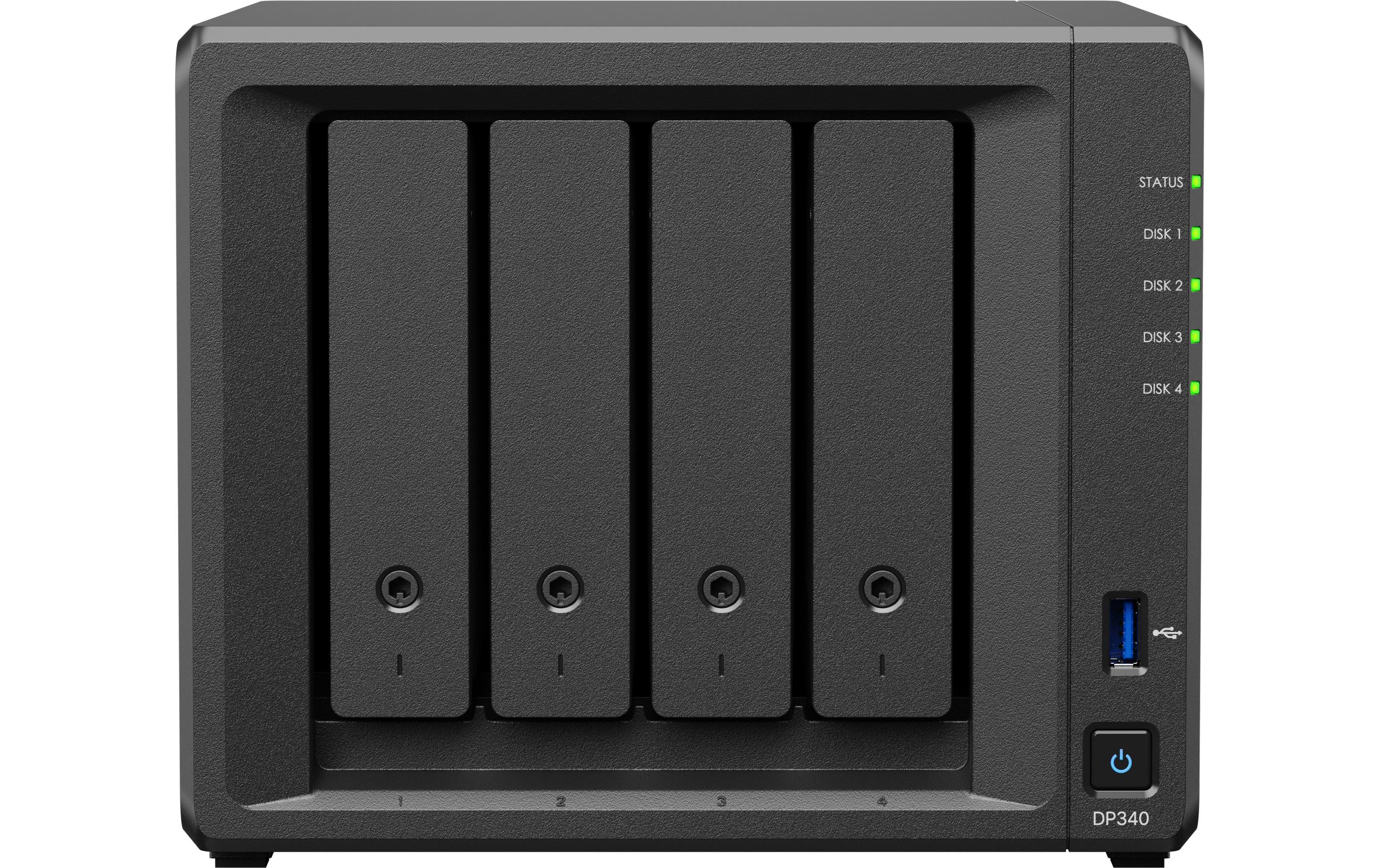 Synology DP340 NAS-Server 32 TB 16 GB RAM Schwarz