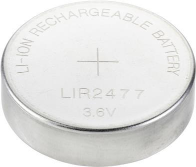 Knopfzellen-Akku LIR 2477 Lithium 180 mAh 3.6 V 1 St. (VC-12714070)