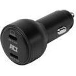 ACT 2-port USB-C Fast Car Charger 95W with Power Delivery PPS, Quick Charge and GaNFast (AC2210)