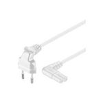 Wentronic Goobay Euro Anschlusskabel beidseitig abgewinkelt, 1 m, Weiß - Eurostecker (Typ C, CEE 7/16) > Gerätebuchse C7 (97347)