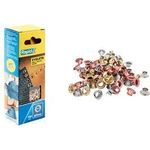 Rapid Ösen, Durchmesser: 4 mm, farbig sortiert, in Schachtel bsonders geeignet für die Nutzung mit Textilien, Leder, - 1 Stück (5000409)