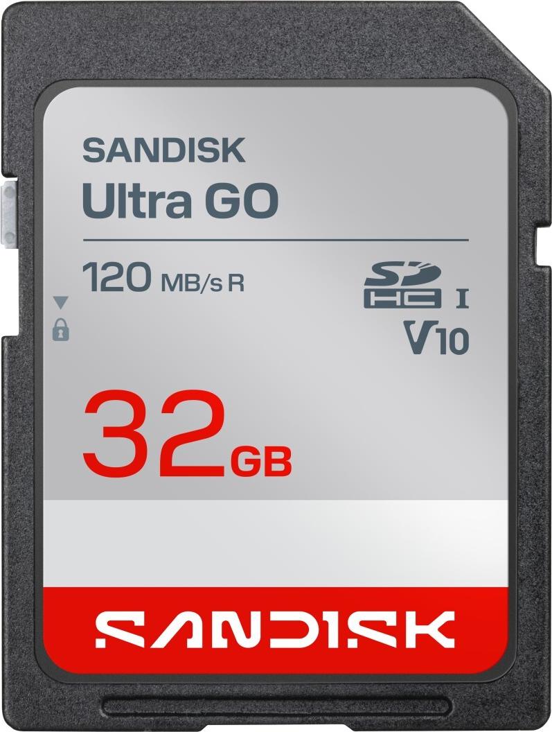 SanDisk SDHC Ultra GO 32GB (UHS-1, V10, U1, C10, R120MB/s, Full HD Video) (00226972)