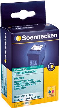 Soennecken Tintenpatrone 81120 wie HP C6657AE 57 c/m/y (81120)