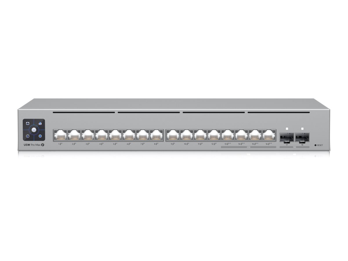 Ubiquiti UniFi Switch Pro Max 16 PoE Managed L3 Switch 16 Ports PoE++ Silber