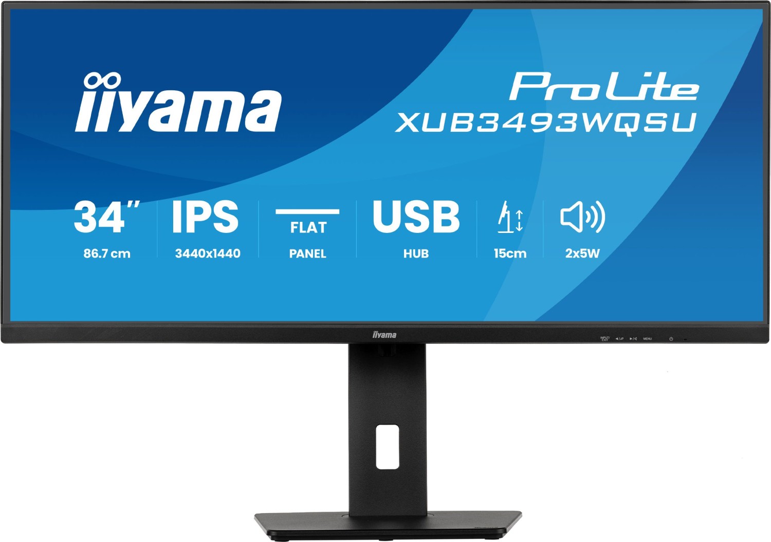 Iiyama ProLite XUB3493WQSU-B6, LED-Monitor 86.7 cm (34 Zoll), schwarz (matt), QHD, IPS, 120 Hz, HDMI, 120Hz Panel (XUB3493WQSU-B6)