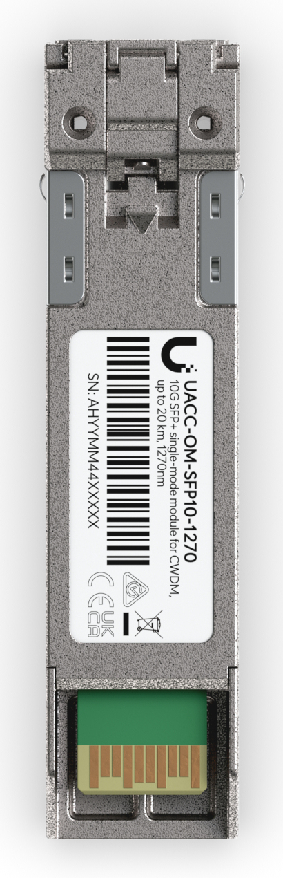 Ubiquiti UACC-OM-SFP10-1270 SFP+ Transceiver-Modul 10GbE 10GBase-CWDM LC/UPC Singlemode Grau, Rot