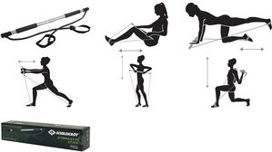 SCHILDKRÖT Fitnessstab Gymnastics Stick, silber/schwarz aus Aluminium mit EVA Schaumstoffgriffen, Länge: 800 mm, - 1 Stück (960248)