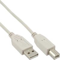 InLine USB 2.0 Kabel, A an B, beige - 3m (34535H)