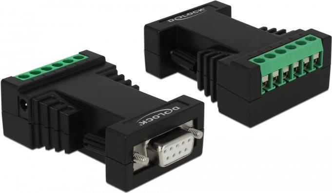 DeLock Converter 1 x Serial RS-232 to 1 x Serial RS-422/485 with ESD protection 15 kV surge protection 600 W and 2,5 kV isolation extended temperature range (87686)