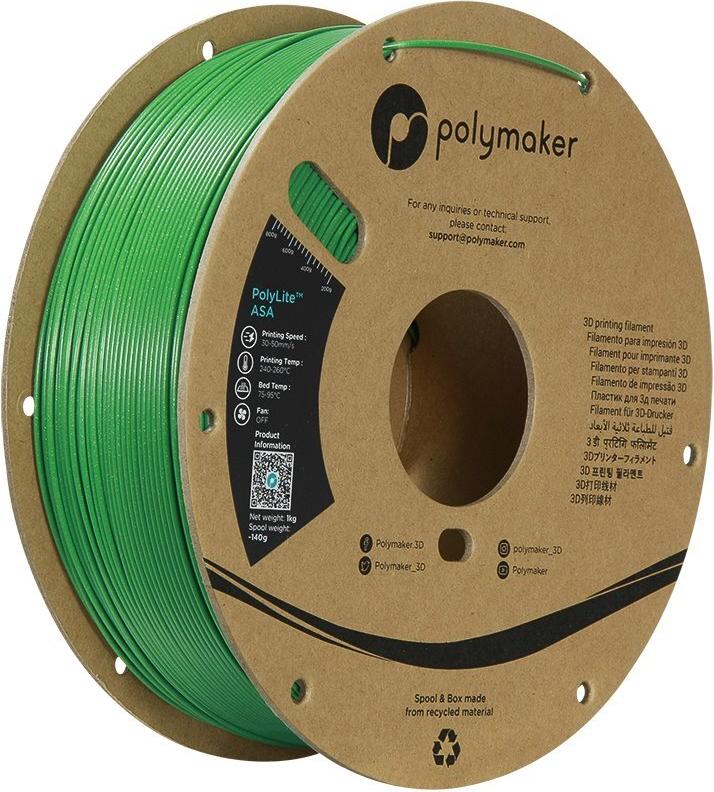 ASA 1,75mm GALAXY GREEN 1kg POLYMAKER POLYLITE 3D FILAMENT (PF01036)