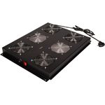 ROLINE 19 Zoll Lüftereinheit 4 Lüfter ON/OFF für Serverschr. Schw. (26.21.0308)