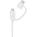Samsung Datenkabel Micro-USB zu USB-A inkl USB-C Adapter, Weiß (EP-DG930DWEGWW)