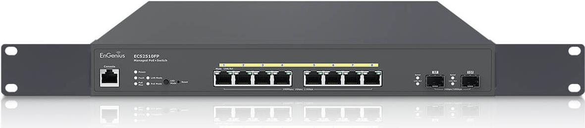 EnGenius ECS2510FP Netzwerk-Switch Managed L2+ 2.5G Ethernet (100/1000/2500) Power over Ethernet (PoE) Schwarz (ECS2510FP)