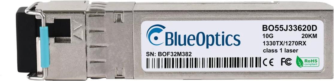 Kompatibler Lancom SFP-BiDi1330-LC10 BlueOptics BO55J33620D SFP+ Bidi Transceiver, LC-Simplex, 10GBASE-BX-D, Singlemode Fiber, TX1330nm/RX1270nm, 20KM, DDM, 0°C/+70°C (SFP-BiDi1330-LC10-BO)