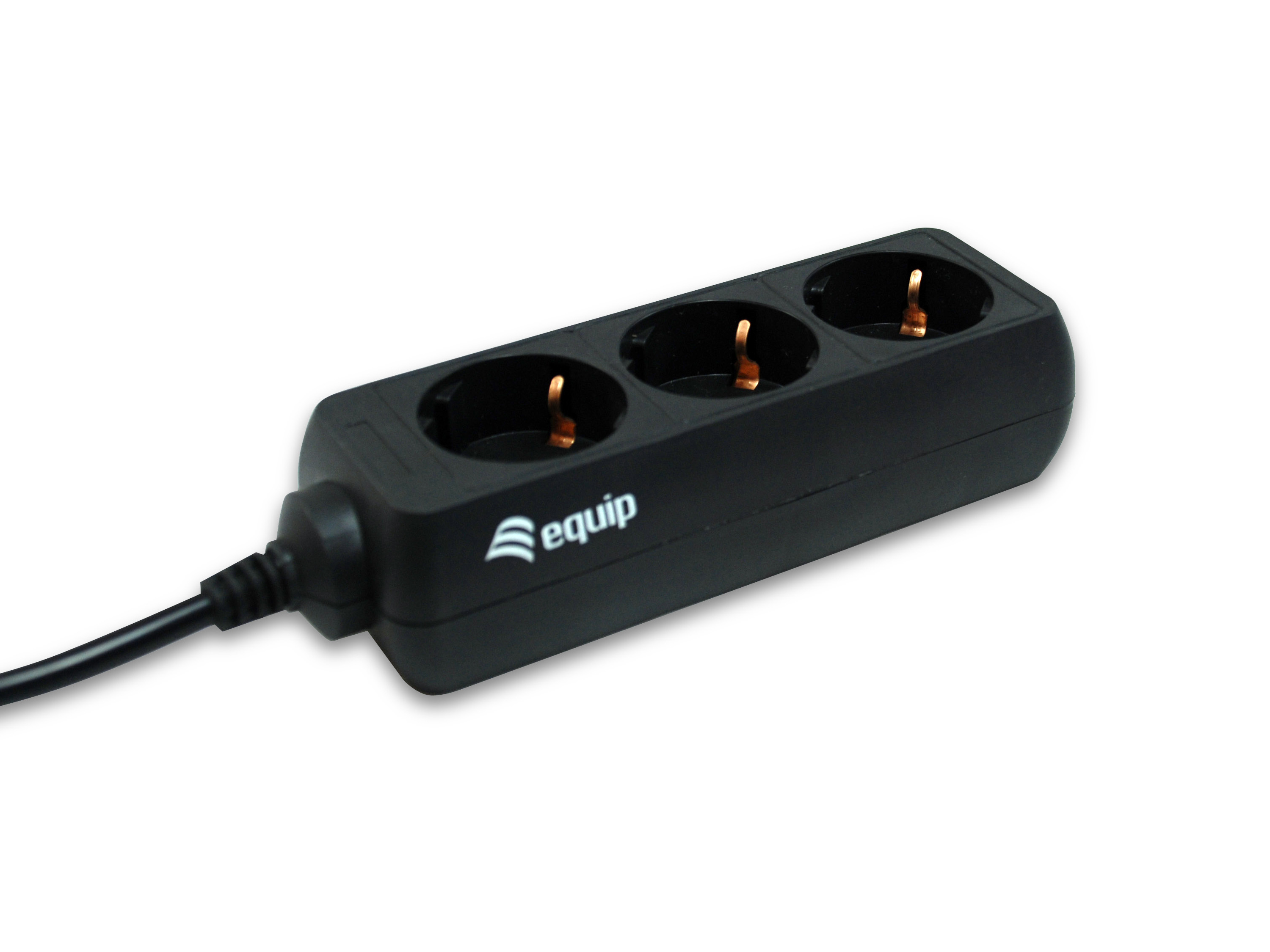 equip Steckdosenleiste 3-fach IEC 60320 C14 auf Schuko 1.1 m Schwarz