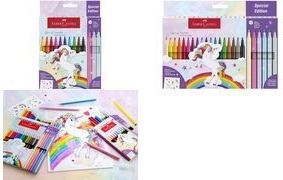 AKTION: FABER-CASTELL Einhorn Filzstifte farbsortiert, 24 St. + GRATIS Einhornsticker (554221)