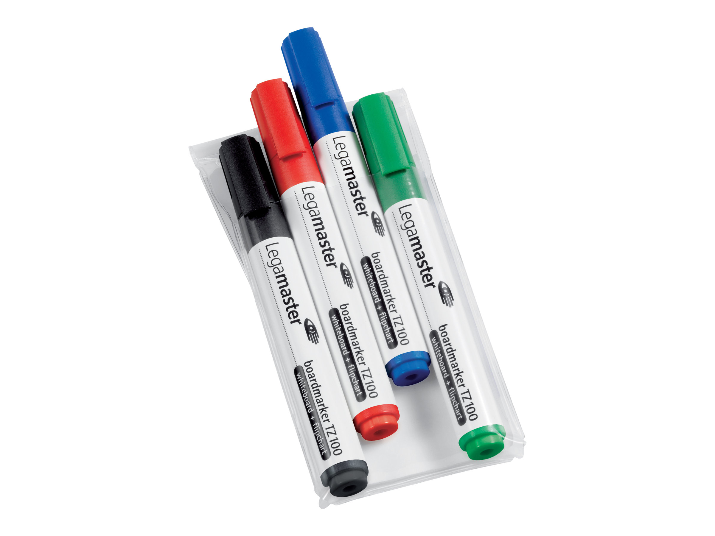 Legamaster TZ 100 Marker 4 Stück Schwarz, Blau, Grün, Rot