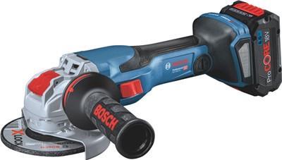 Bosch Akku-Winkelschleifer GWX 18V-15 SC Set 125mm X-Lock 2x8,0Ah PC+GAL18V-160 L-Box (62975+61467)