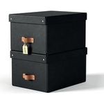 Esselte Leitz Arrchivbox Puro mittel mit Klappdeckel 2 Stueck Schwarz (61490095)