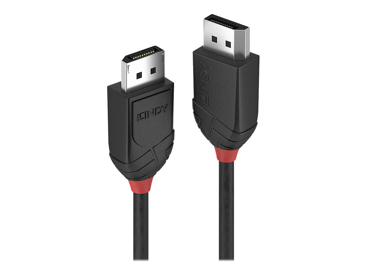 Lindy Black Line DisplayPort 1.2 Kabel 3 m Stecker an Stecker Schwarz