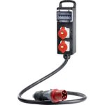 AS Schwabe 60806 Vollgummi-Verteiler-Leiste S 10 32 A 32 A 1 CEE-Stecker 32 A, 5polig 400 V IP44 (60806)