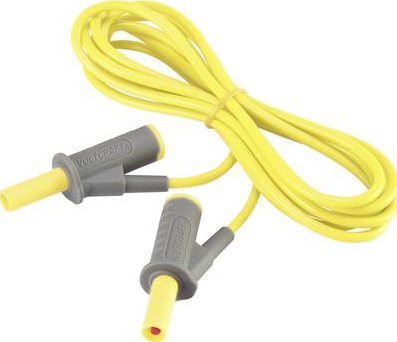 VOLTCRAFT MSB-501 Sicherheits-Messleitung [Lamellenstecker 4 mm - Lamellenstecker 4 mm] 2 m Gelb (VC-8063480)