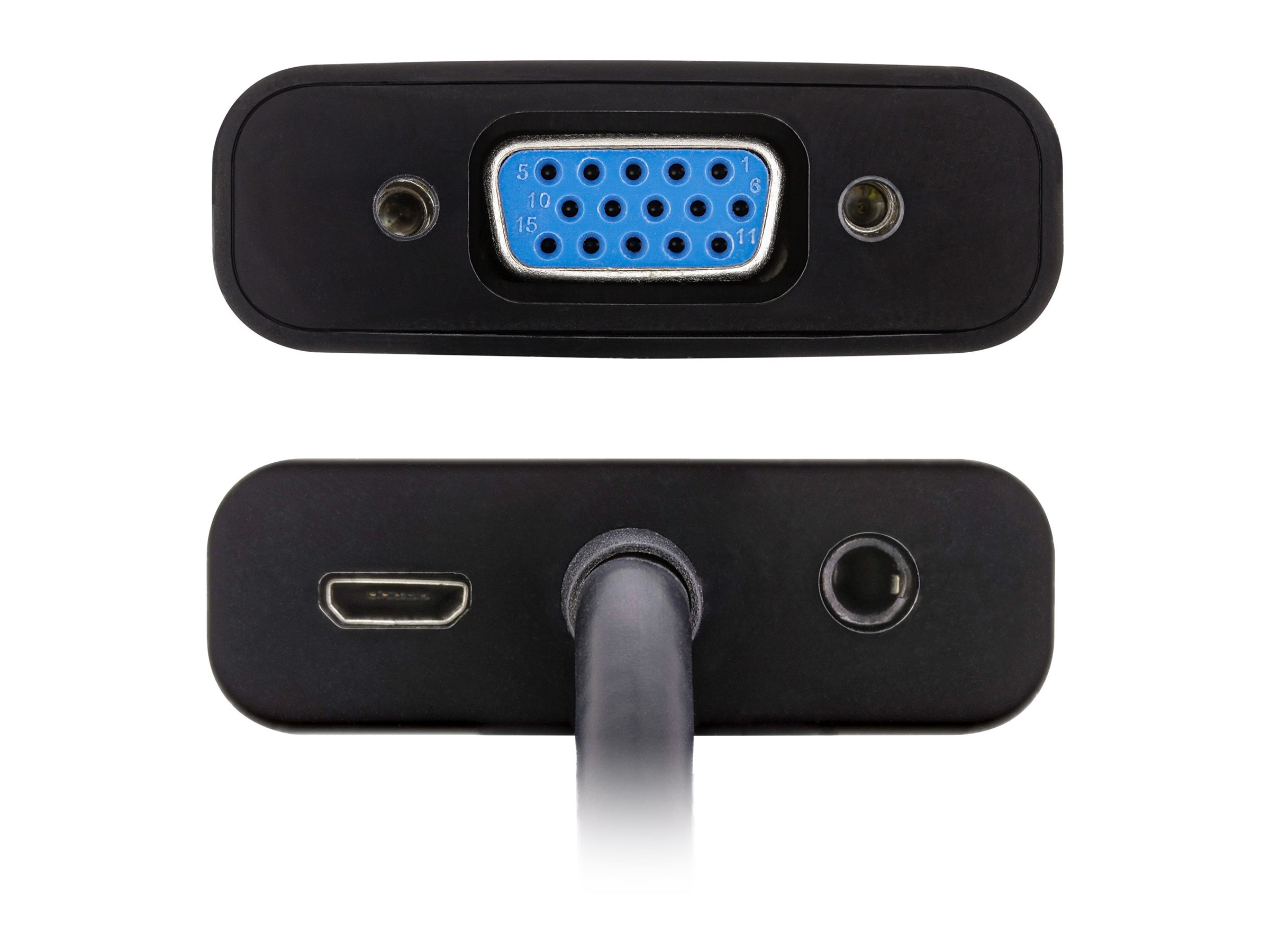InLine 65003B Videokonverter HDMI zu VGA mit Audio Schwarz