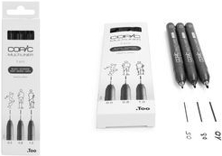 COPIC Multiliner Fineliner schwarz 0.5 + 0.8 + 1.0 mm, 3 St. (22075632)