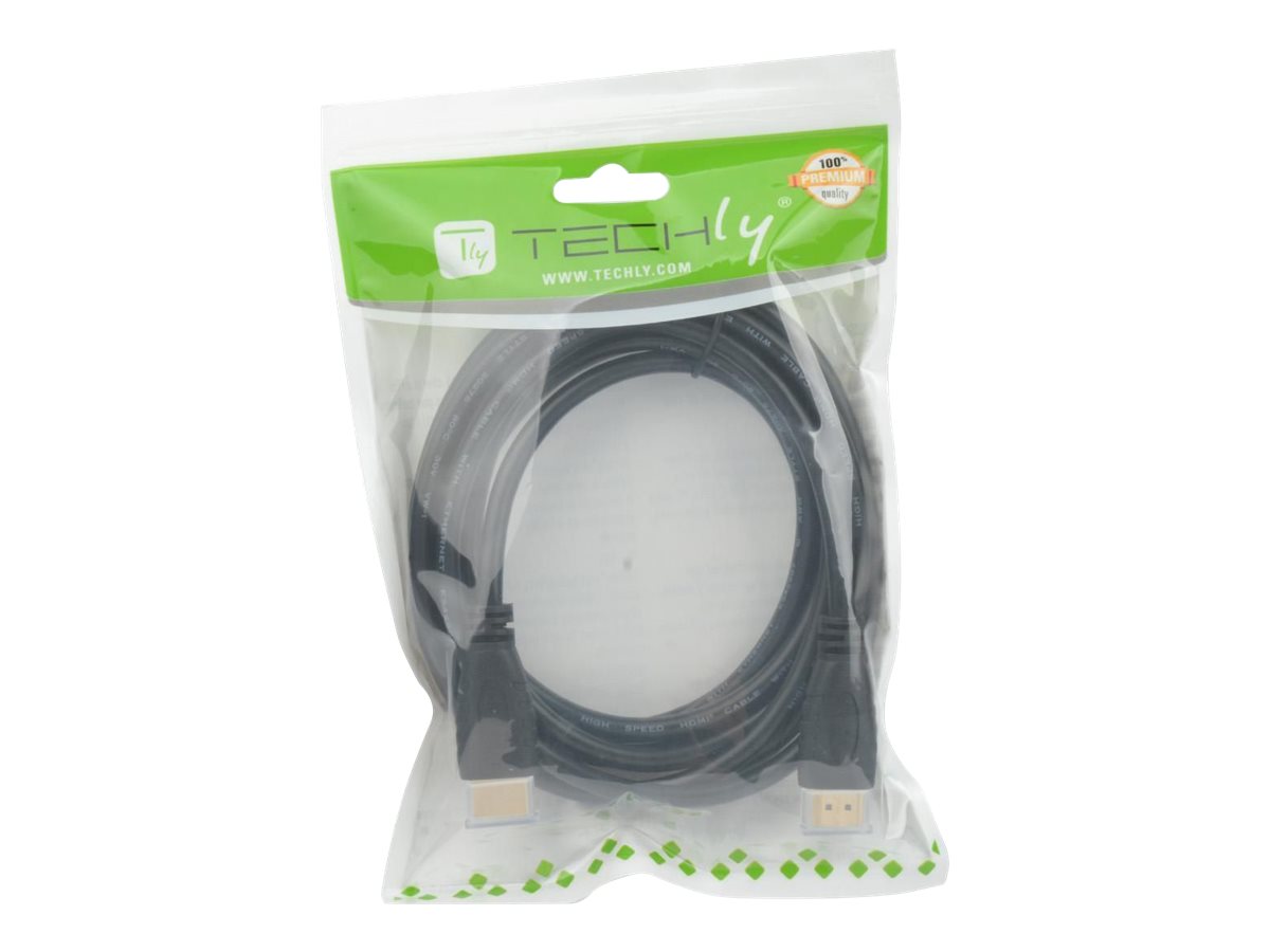 TECHly ICOC HDMI2-4-005 HDMI-Kabel mit Ethernet 0,5 m Schwarz