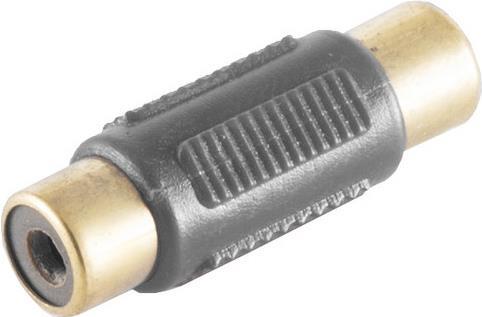 shiverpeaks ®-BASIC-S--Adapter, Cinchkupplung auf Cinchkupplung, vergoldet, schwarz (BS57040-SG)