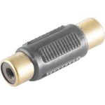 shiverpeaks ®-BASIC-S--Adapter, Cinchkupplung auf Cinchkupplung, vergoldet, schwarz (BS57040-SG)