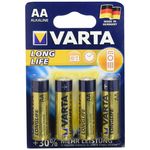 VARTA Batterie Longlife AA 04106 Akali 1,5V 2.750 mAh VE 4 (04106110414)