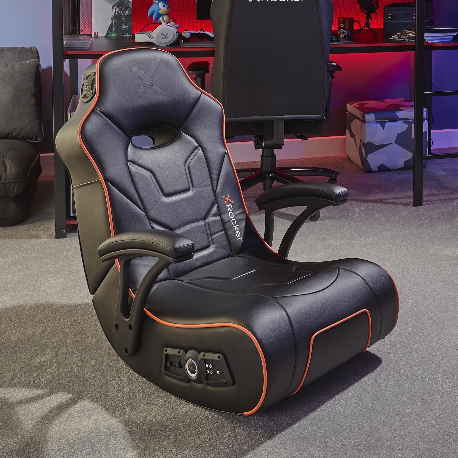 X-Rocker G-Force Konsolen-Gamingstuhl Schwarz, Orange