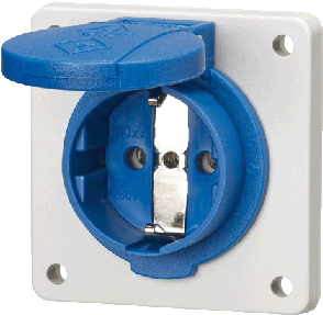 MENNEKES Elektrotechnik GmbH & Co. KG Anbausteckdose Schuko 11031 16A2P+E 230V blau (11031)