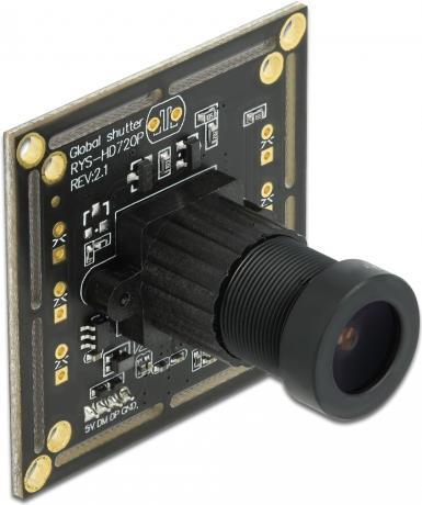 Delock USB 2.0 Kameramodul mit Global Shutter schwarz / weiß 0,92 Megapixel 36° Fixfokus (96397)