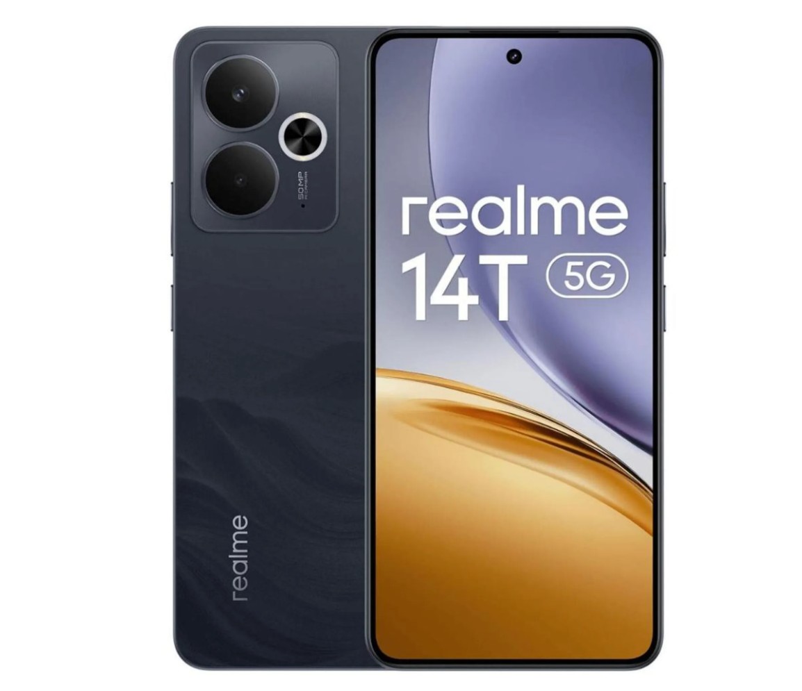 Realme 14T 5G Dual Sim 8 GB RAM 256 GB 6,67" Obsidian Black