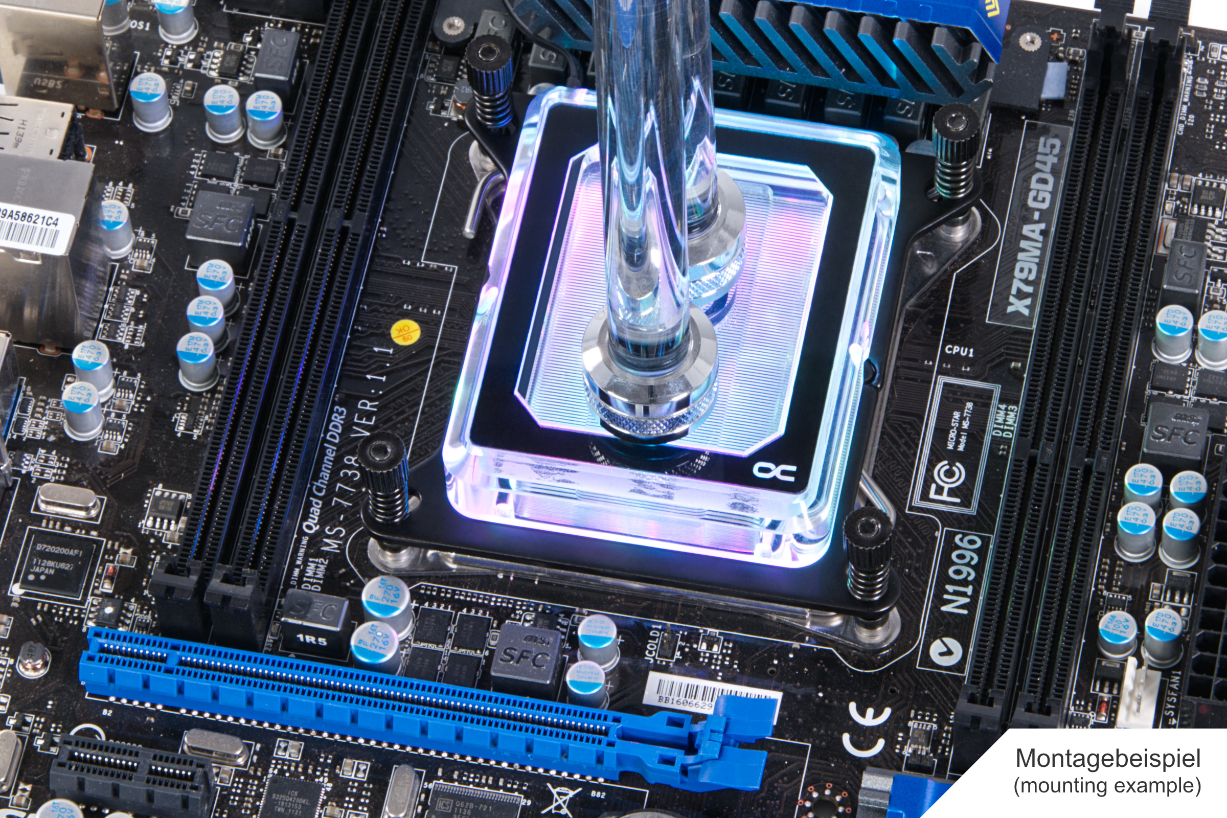 Alphacool 12981 Wasserblock Acryl Kupfer für LGA 2066, LGA 2011-v3, TR4, sTRX4, SP3, LGA3647-0 Weiß