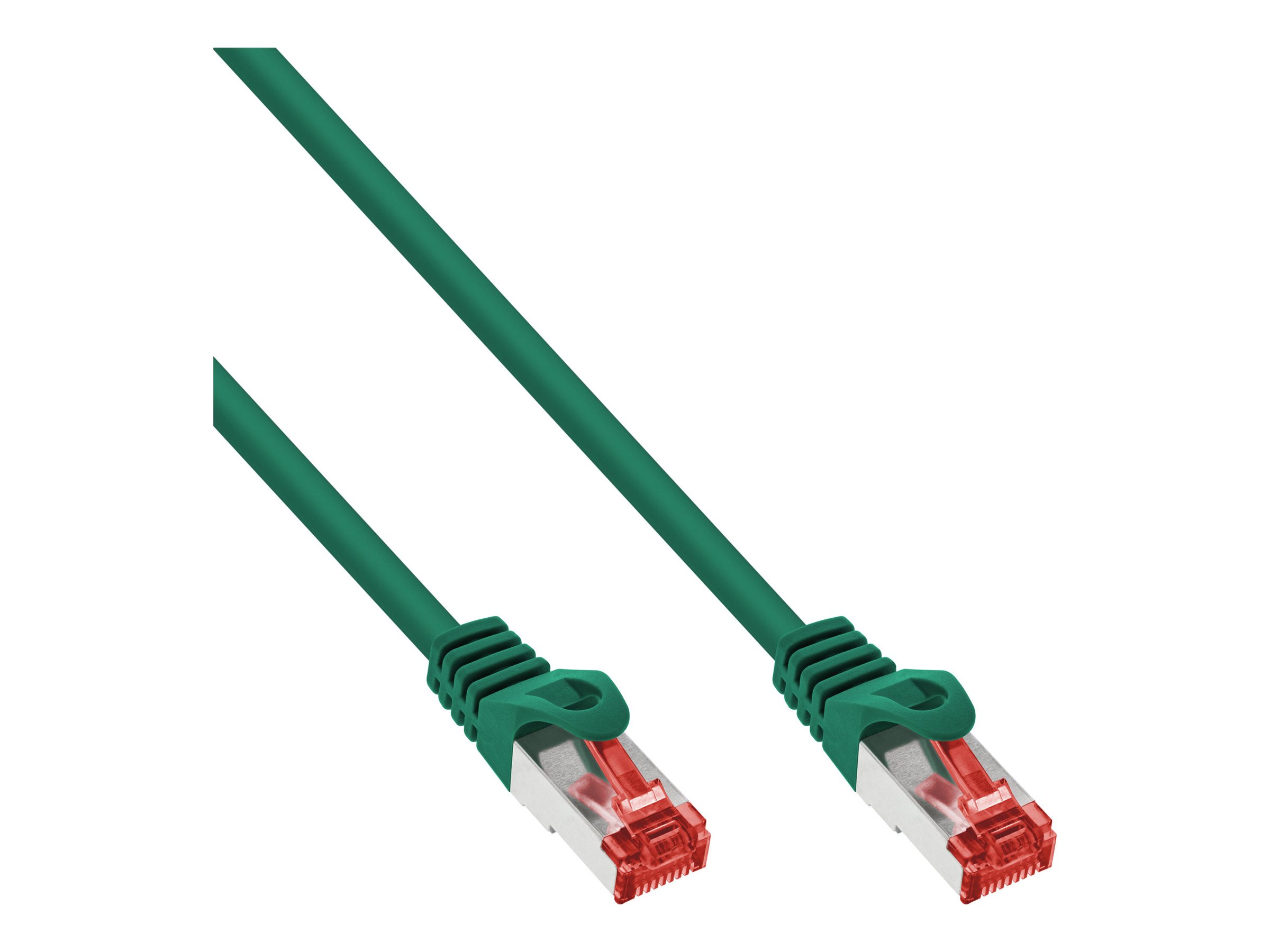 InLine Patch-Kabel CAT 6 S/FTP (PiMF) 0,5 m RJ-45 (100er Bulk-Pack) Grün